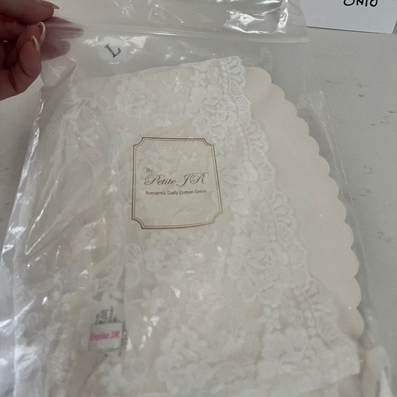 NEW PETITE JR White bonnet, Lace Bonnet, Baptism bonnet NEW baby - Picture 2 of 5